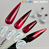 Bordeaux Cat Eye #1 - Magnetic Glassy Red Wine Shimmery Gel Polish