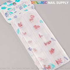 24 pcs Pink with Pink Rhinestone Zodiac Sign Charms Twelve Constellation Gems - Nail Art DIY Design Accessories