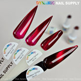 Bordeaux Cat Eye #3 - Magnetic Glassy Red Wine Shimmery Gel Polish