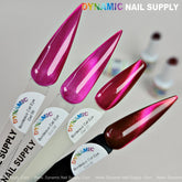 Bordeaux Cat Eye #6 - Magnetic Glassy Red Wine Shimmery Gel Polish