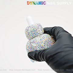 AB Rhinestone Refillable Leakproof Cap Dropper Bottle for Cuticle Oil, Liquid, Essential Oil