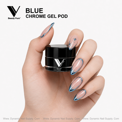 Blue - V Beauty Pure Chrome Gel Pod by Dynamic Nail Supply Official Distributor