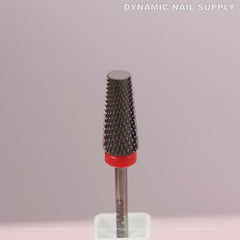5-in-1 Fine Silver Tapered Flat-Top Carbide Nail Drill Bit - Sealing Cuticle and Smooth Out Acrylic