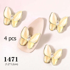 4 pcs 3D Butterfly Charm for Nails Art Design (code 1471)