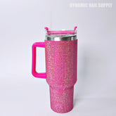 (Pink Rhinestone) Stainless Steel Tumbler (40oz)