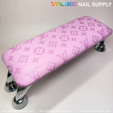 (Big Logo Pink LV Pattern) Leather Armrest Cushion Pillow for Pedicure Manicure (Reposabrazos Para Manicura)