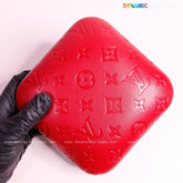 (Red LV Engrave) Elbow Pad for Nail Tech : Soft Pu Leather, Supportive, Built for Long Hours