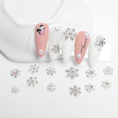 24pcs Snowflake Charms for Winter and Christmas nails art design