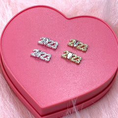 4pcs 2023 Charms (3D) for Happy New Year's Eve Nail Ideas