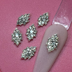 6 pcs Rhombus shape Charm for Nails Art Design (Rhinestones Engraved)