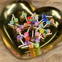 50pcs (Mixed Color) 3D Mini Lollipop Candy Charms for Cute Nails art design