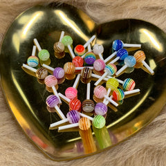 50pcs (Mixed Color) 3D Mini Lollipop Candy Charms for Cute Nails art design