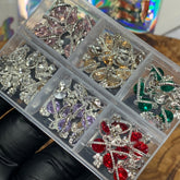 60 pcs Planet Charm for Nails art designer (Trending Global shape charms)