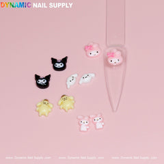 10 pcs Cute Cartoon Character Design Nail Charms