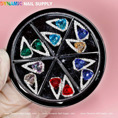 12 pcs Luxury Water Drop Shape Nail Charms