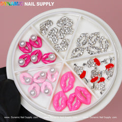 30 pcs of 3D Lips Nail Charms
