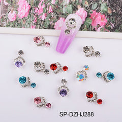 60 pcs Luxury Water Drop Shape Nail Charms with Rhinestone for Designer