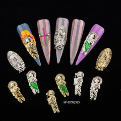 20 pcs San Judas charms for Vintage Nails Design