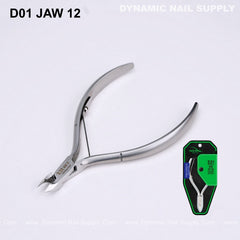 D01 - Jaw 12 - Professional Stainless Steel Cuticle Nippers with optimized blade for dead-skin