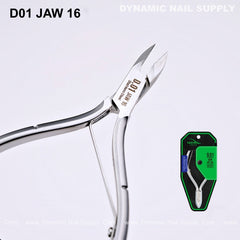 D01 - Jaw 16 - Manicure Stainless Steel Cuticle Nippers with Precision Full Jaw Trimmer Blade
