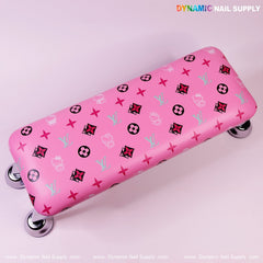 Cat face and LV Microfiber Leather Armrest with Resting Pillow for Pedicure and Manicure (Reposabrazos Para Manicura)