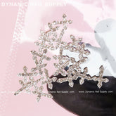20 pcs Platinum Silver Crosses Charm (small with rhinestones) for Nails Art Design