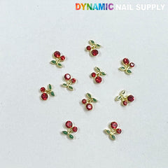 10 pcs Small Red Cherry Charms for Nails Art Designer