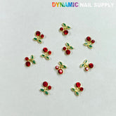 10 pcs Small Red Cherry Charms for Nails Art Designer