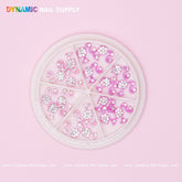 12 pcs of Barbie Girl head nail charms for Nails Designer (Light pink and Hot pink)