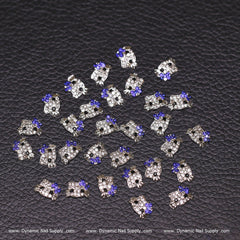 (Royal Blue) 30 pcs Metal Hell0 Kitty Design Nail Charms (zircon alloy charm)