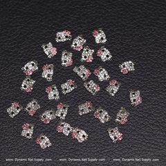 (Light Pink) 30 pcs Metal Hell0 Kitty Design Nail Charms (zircon alloy charm)
