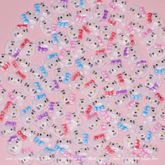 (Mixed Colors) 100 pcs Cute Resin Hell0 Kitty Design Nail Charms