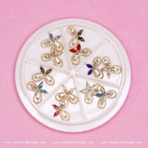 12 pcs Gold Luxury Butterfly-shape Nail Charms