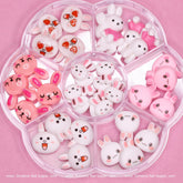 34 pcs Cute Brown and Cony charms for Nails Art Design