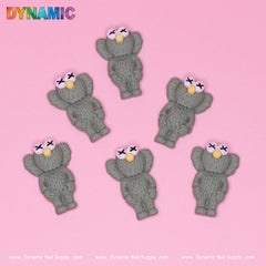 6 pcs KAWS Nail Designer Charms (Army Green)