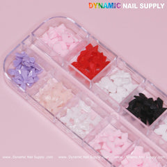 60 pcs Mixed Colors Resin Bows Charm for Nails Art Design