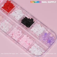 60 pcs Mixed Colors Resin Bows Charm for Nails Art Design