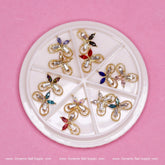 12 pcs Colorful 3D Butterfly Charms for Nails Art Design