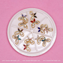 12 pcs Colorful 3D Butterfly Charms for Nails Art Design