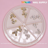 12 pcs gold and silver Mickey Mouse Shape Nail Charms (Disney Cartoon Characters)
