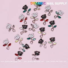 20 pcs Rose flower Charm for Valentine Nails Art Design