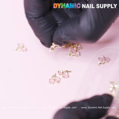 20 pcs Pink Cherry Blossom Flower Charms for Valentines Nails Design