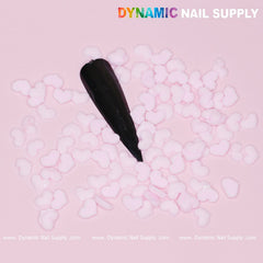 90 pcs Pastel Light Pink Heart Charm for Valentine Nails Design