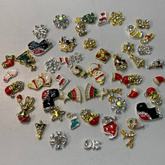 50 pcs Christmas Charms for Winter Nails Art Design