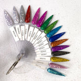 16 pcs Colorful Holographic Glitter Acrylic Powder Collection