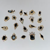 20 pcs of luxury charm (black) use for nails art design