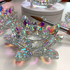 CRYSTAL LOTUS DAPPEN DISH - RAINBOW COLOR