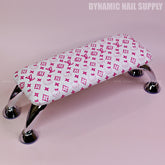 (A052- Pink LV/Kitty Pattern) Luxury Logo Brand Name Armrest for Nail technicians (Reposabrazos Para Manicura)