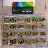 240 pcs Colorful Luxury Nail Charms set with Big Gems for Nails art design and decoration