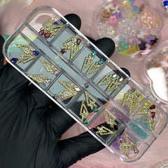 24 pcs spike-shaped Nail Charms for designer